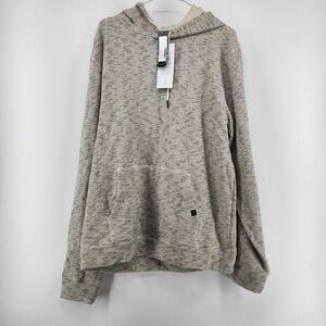 Threads 4 Thought Men's Medium Off-White Nico Striped Terry Pullover Hoodie NWT